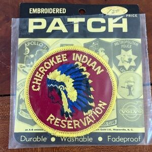 Vintage Cherokee Indian Reservation Embroidered Patch